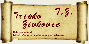 Tripko Živković vizit kartica